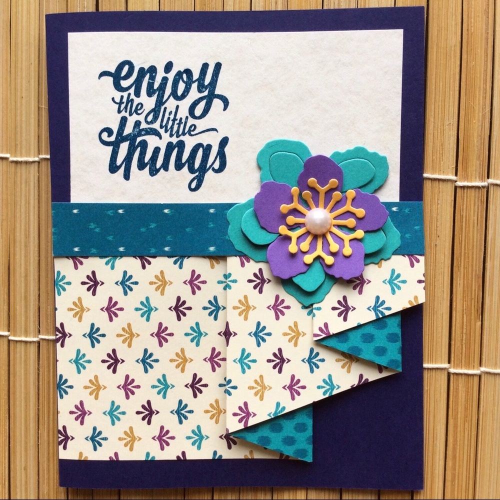 Handmade Floral Enjoy Little Things Greeting Card